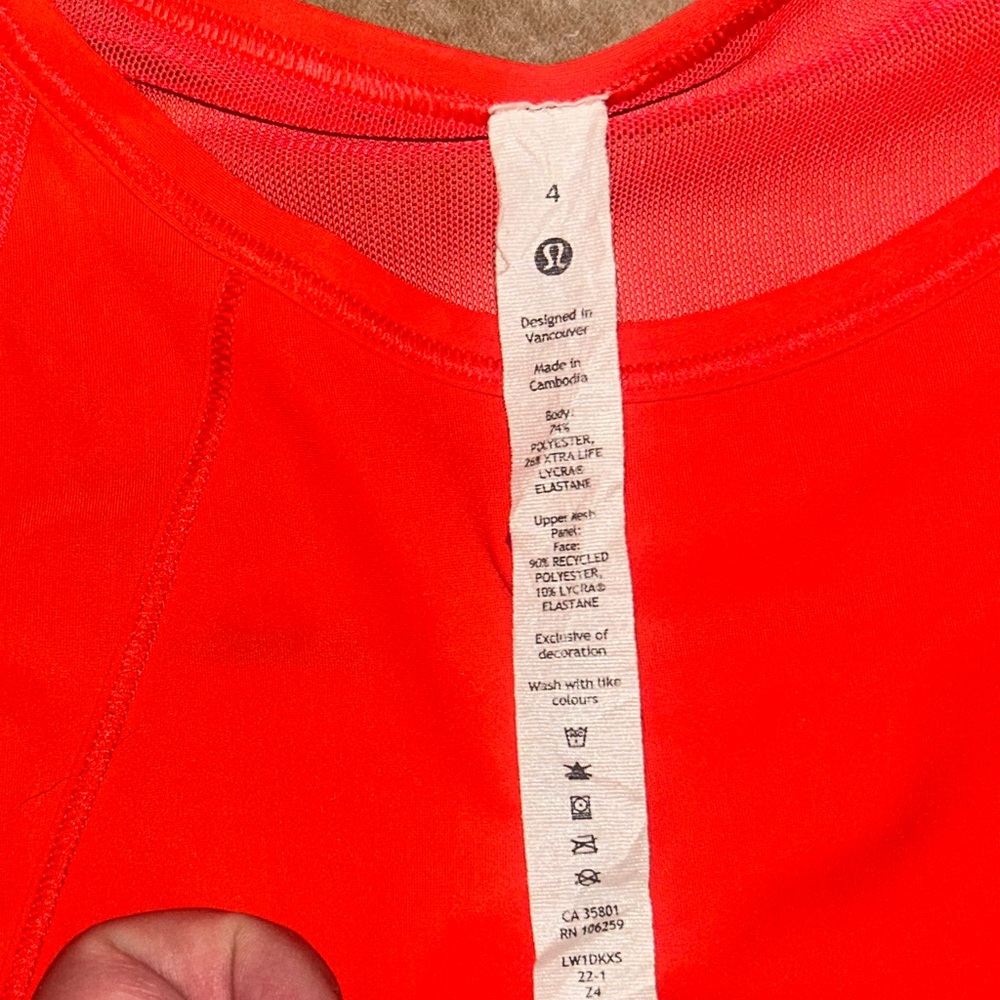 Lululemon Sculpt Cropped Tank Top Flare size 4 - Picture 2 of 4